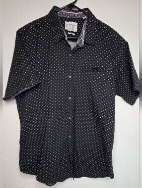 Paper Denim & Cloth Black Shirt with White Polka Dots